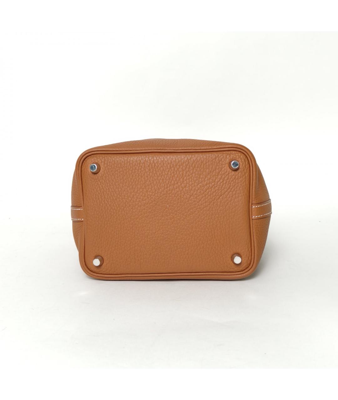 HERMES Коричневая кожаная сумка через плечо, фото 6