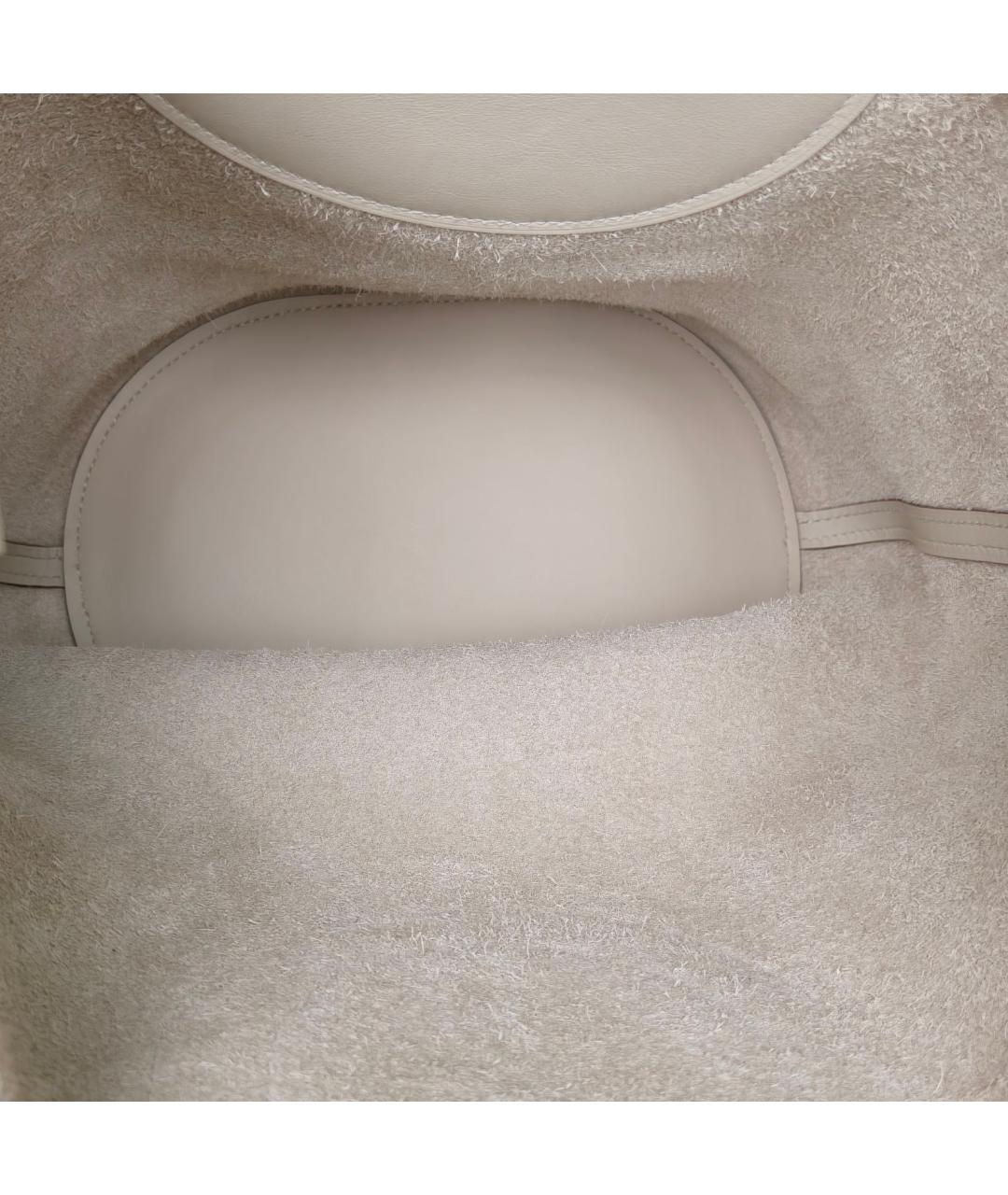 HERMES Бежевая кожаная сумка через плечо, фото 7