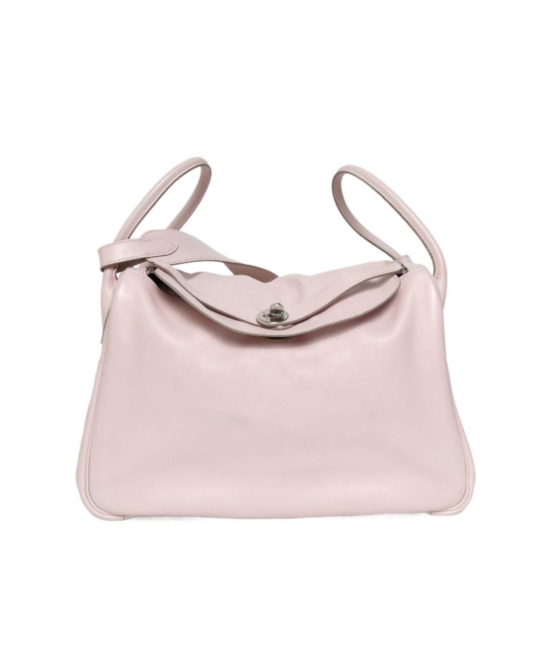 HERMES Розовая кожаная сумка через плечо, фото 9