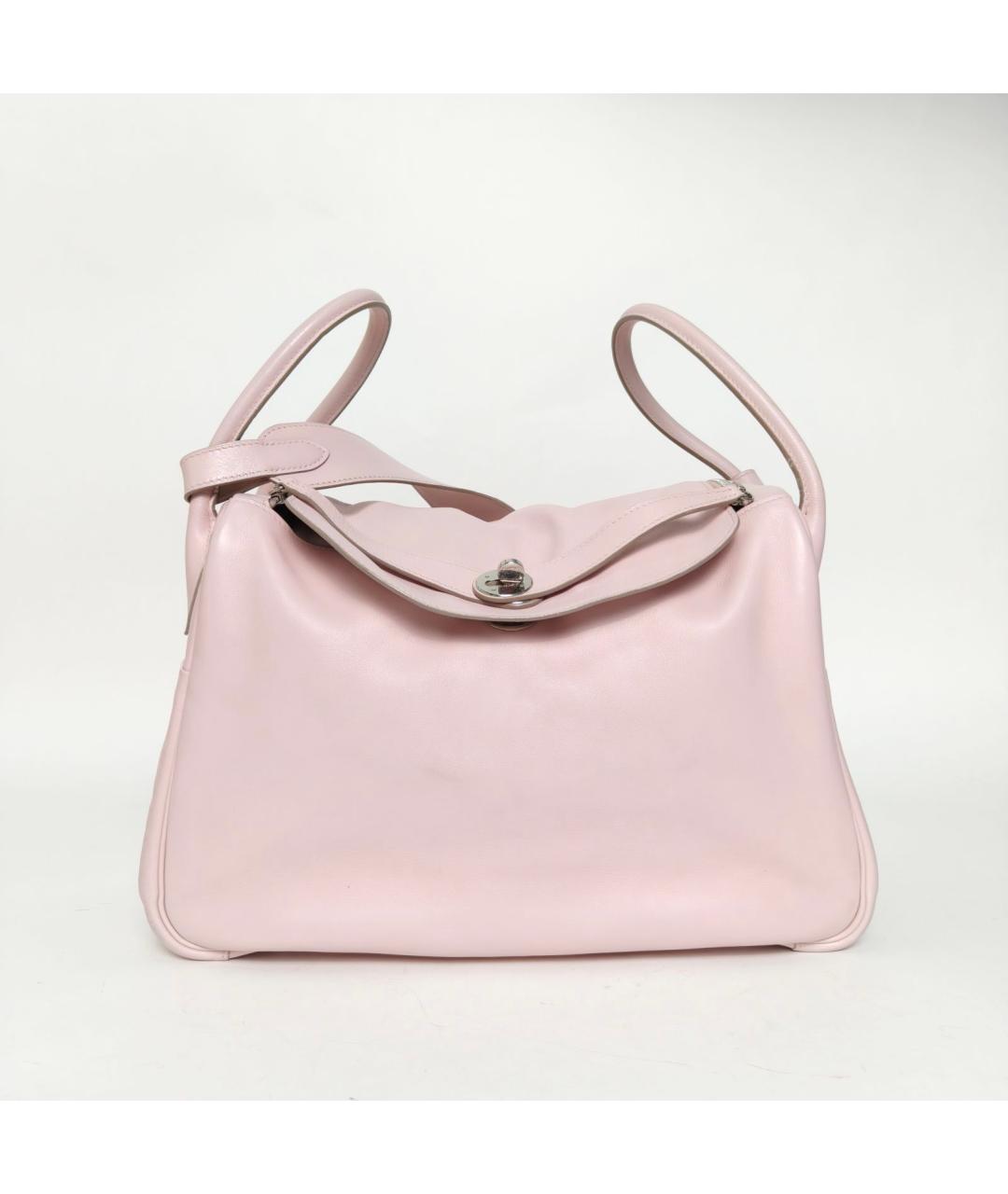 HERMES Розовая кожаная сумка через плечо, фото 2