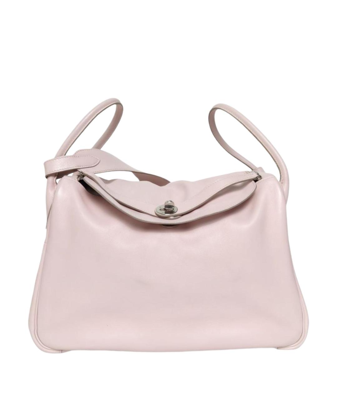 HERMES Розовая кожаная сумка через плечо, фото 1