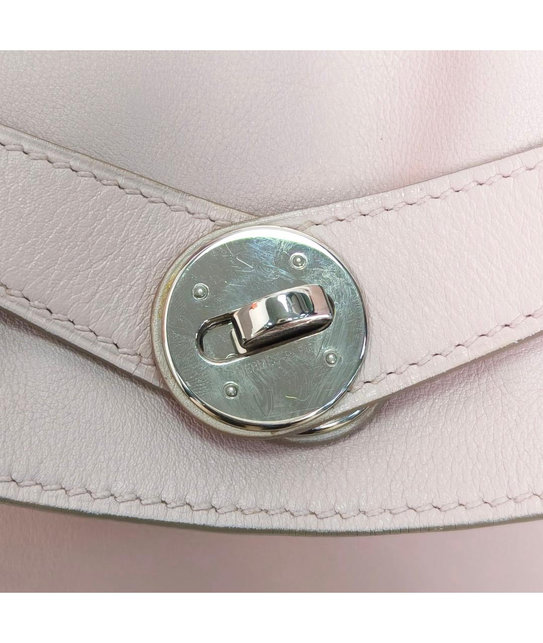 HERMES Розовая кожаная сумка через плечо, фото 7