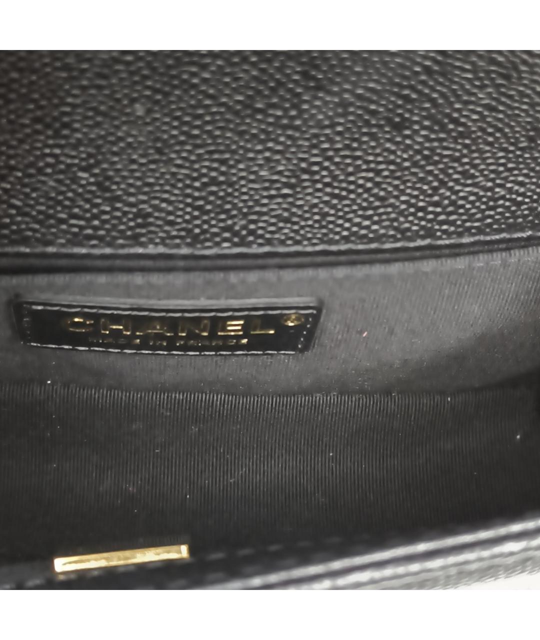 CHANEL Черная кожаная сумка через плечо, фото 7