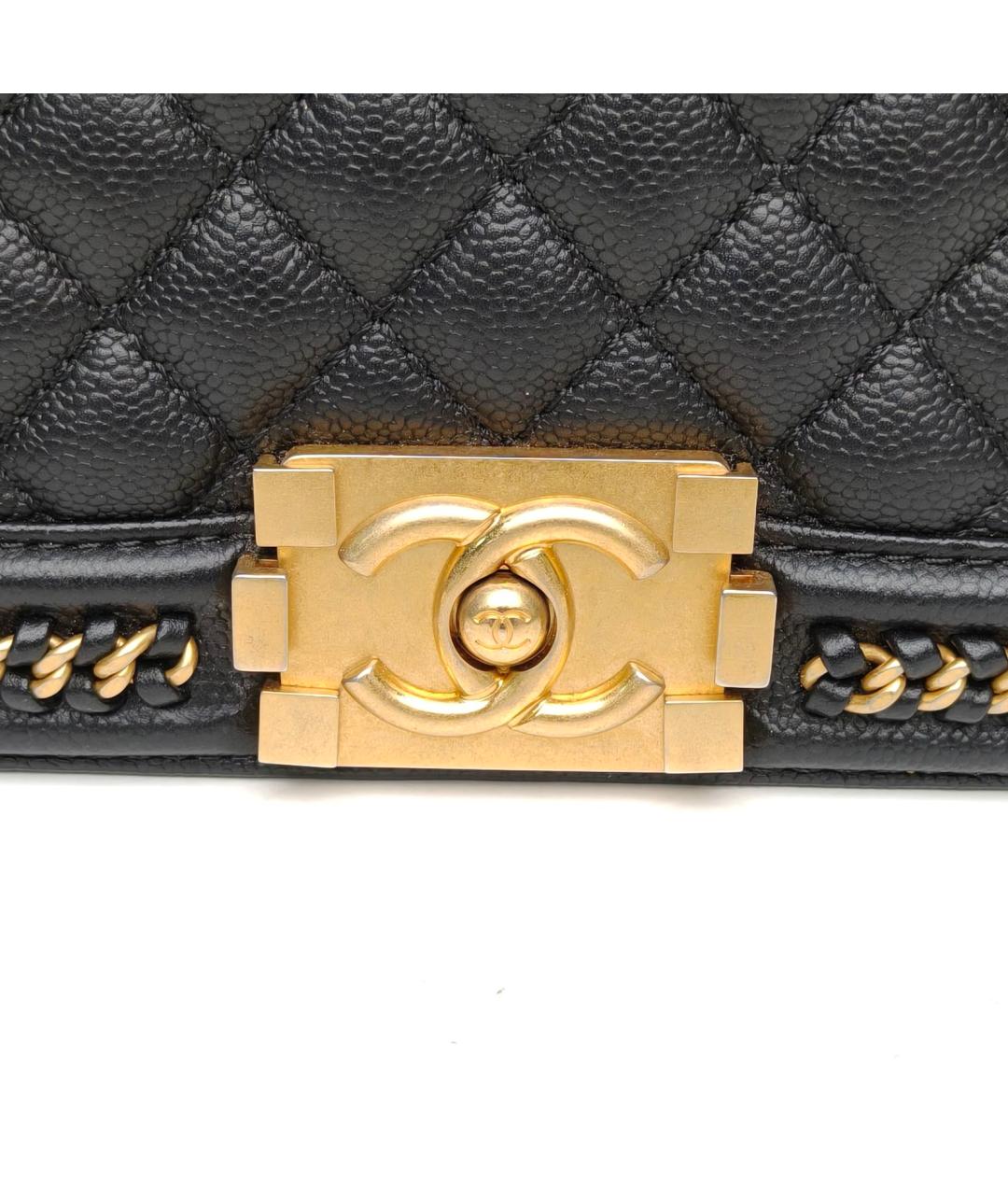 CHANEL Черная кожаная сумка через плечо, фото 8