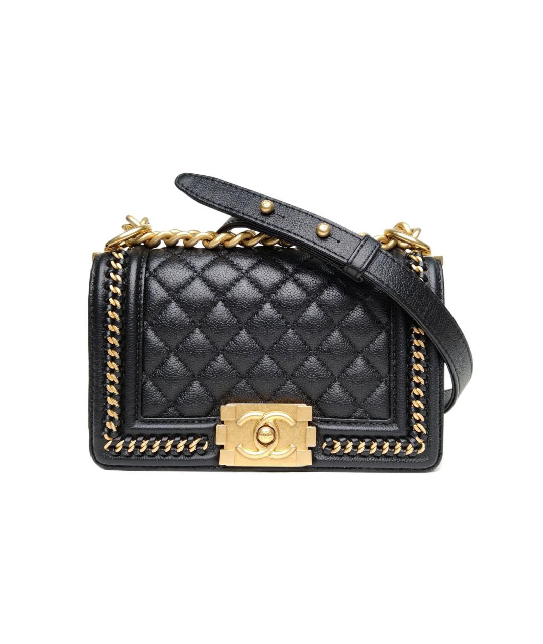 CHANEL Черная кожаная сумка через плечо, фото 9