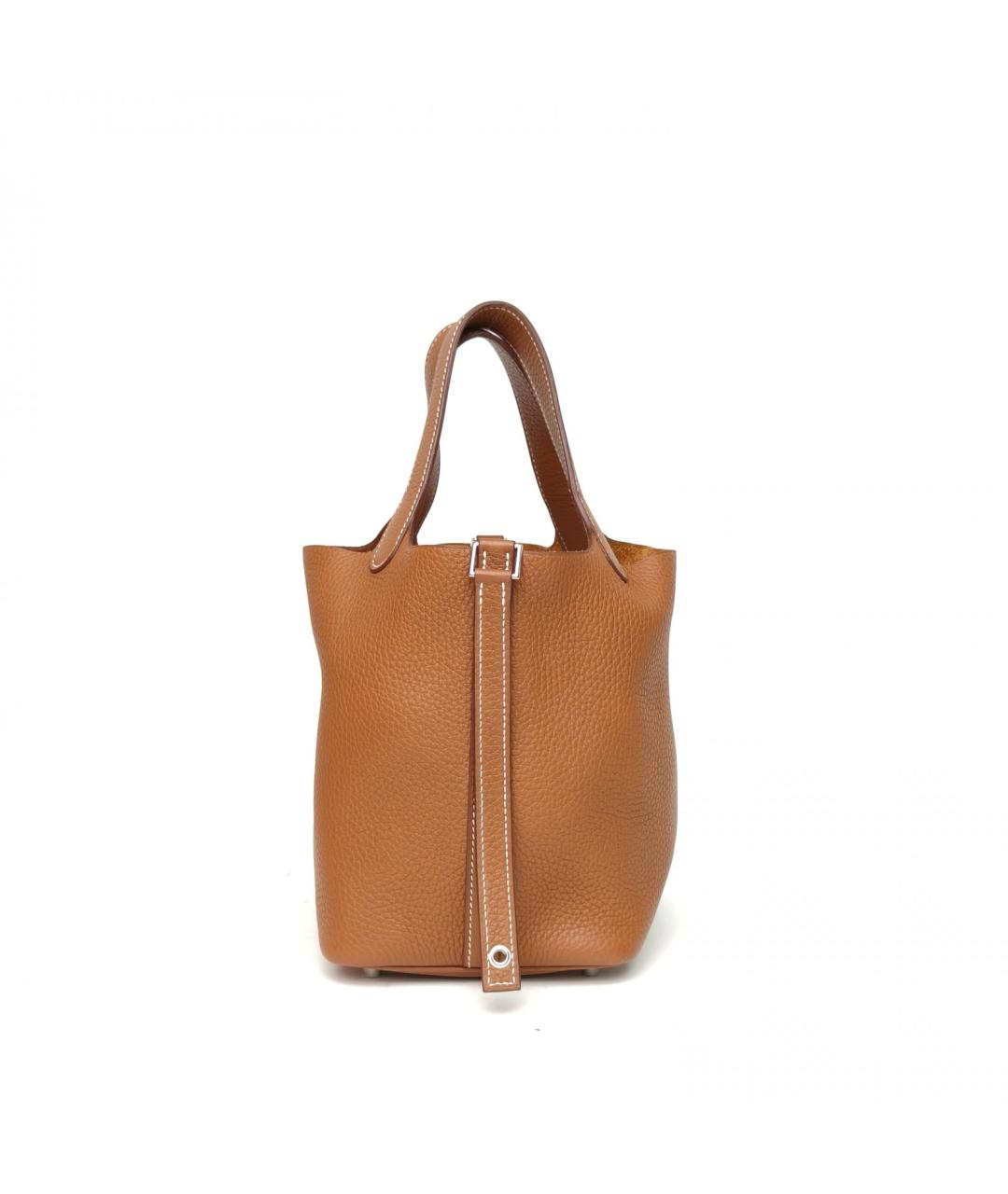 HERMES Коричневая кожаная сумка через плечо, фото 4