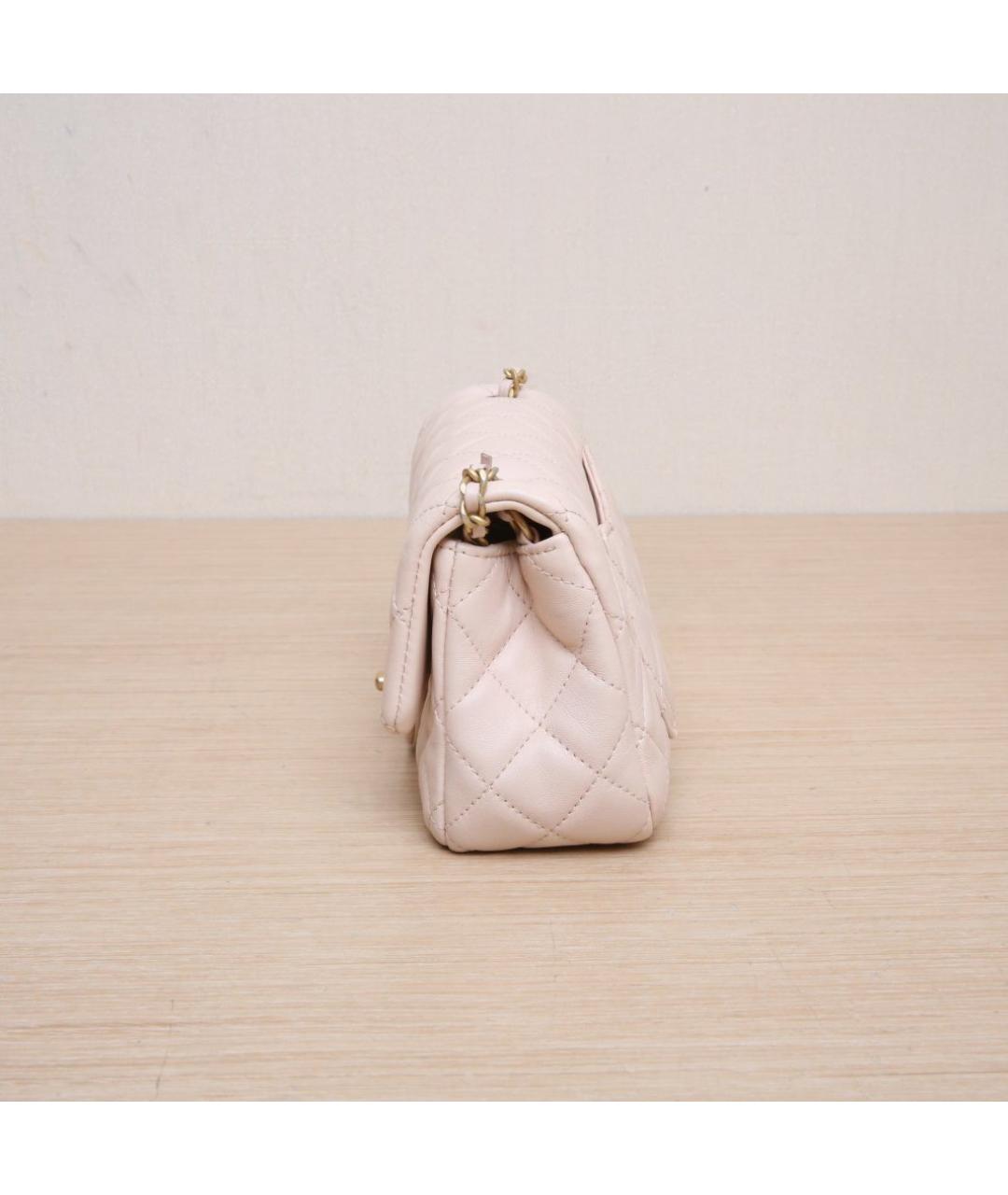 CHANEL Розовая кожаная сумка через плечо, фото 4