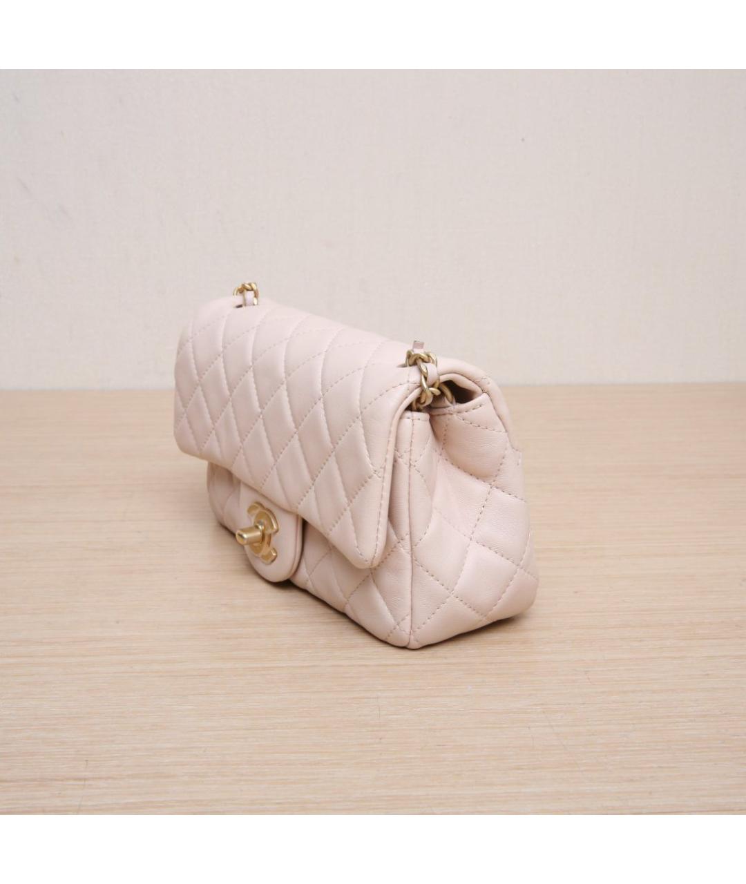 CHANEL Розовая кожаная сумка через плечо, фото 3