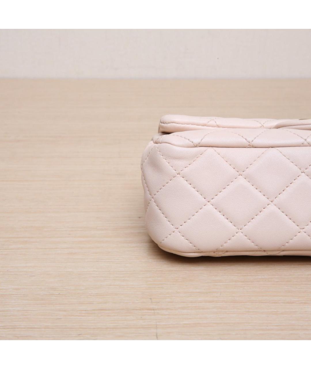 CHANEL Розовая кожаная сумка через плечо, фото 8