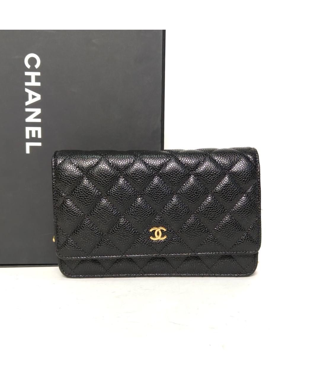 CHANEL Черная кожаная сумка через плечо, фото 9