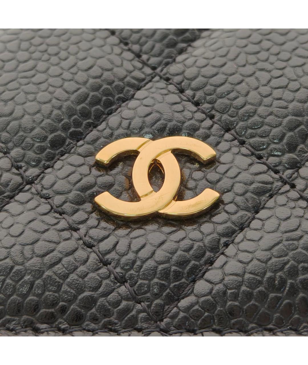 CHANEL Черная кожаная сумка через плечо, фото 7