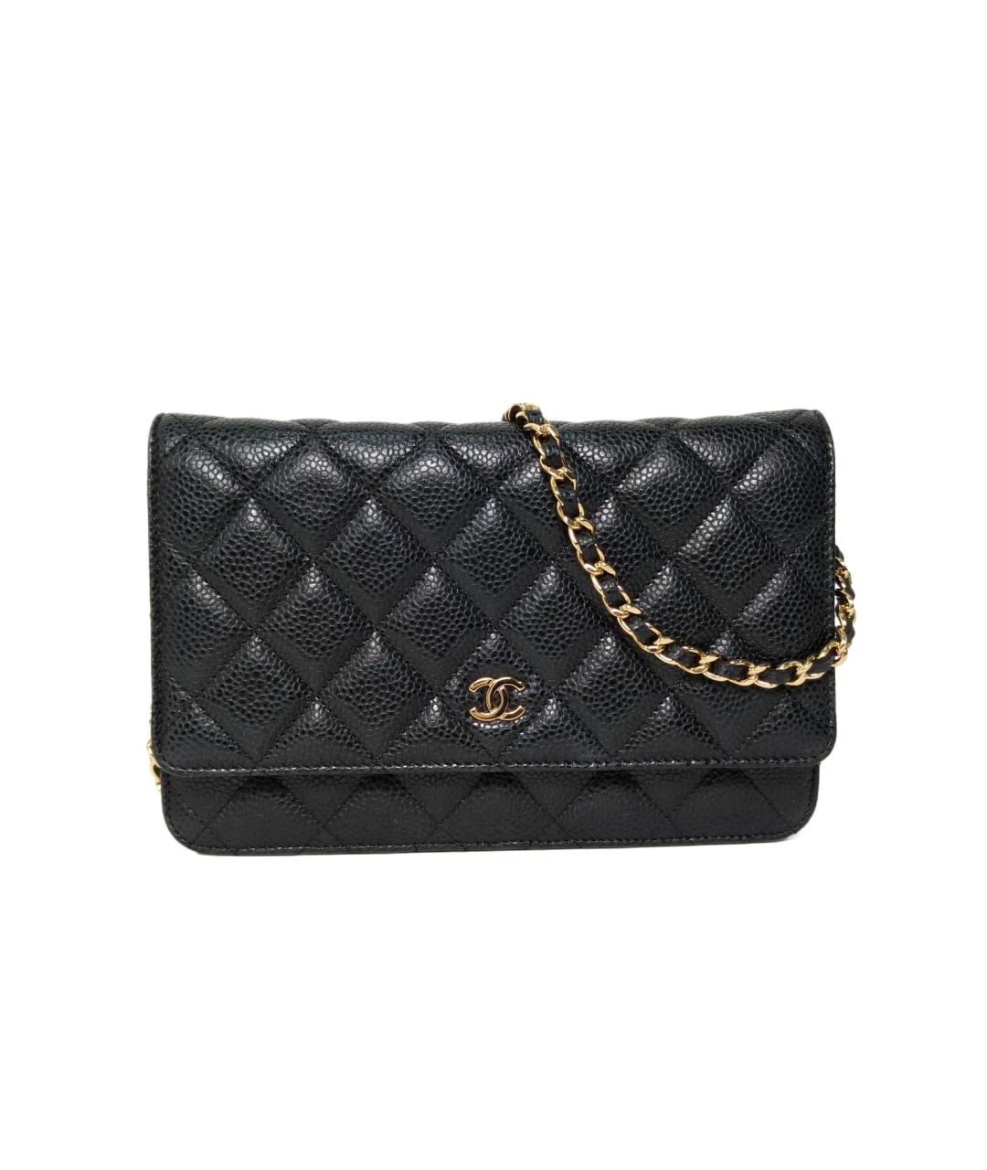 CHANEL Черная кожаная сумка через плечо, фото 1