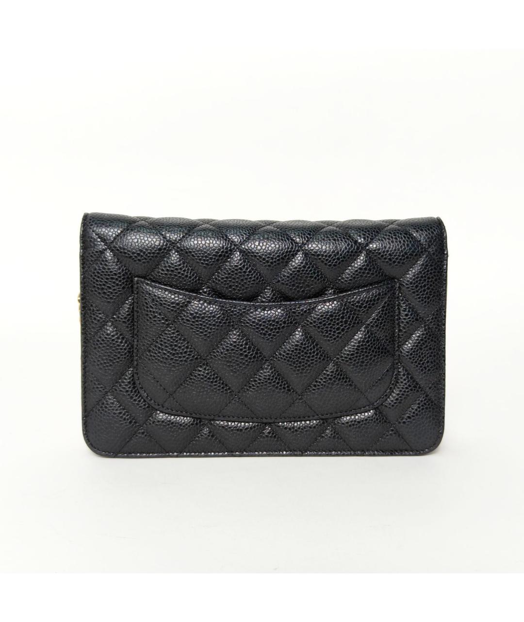 CHANEL Черная кожаная сумка через плечо, фото 4