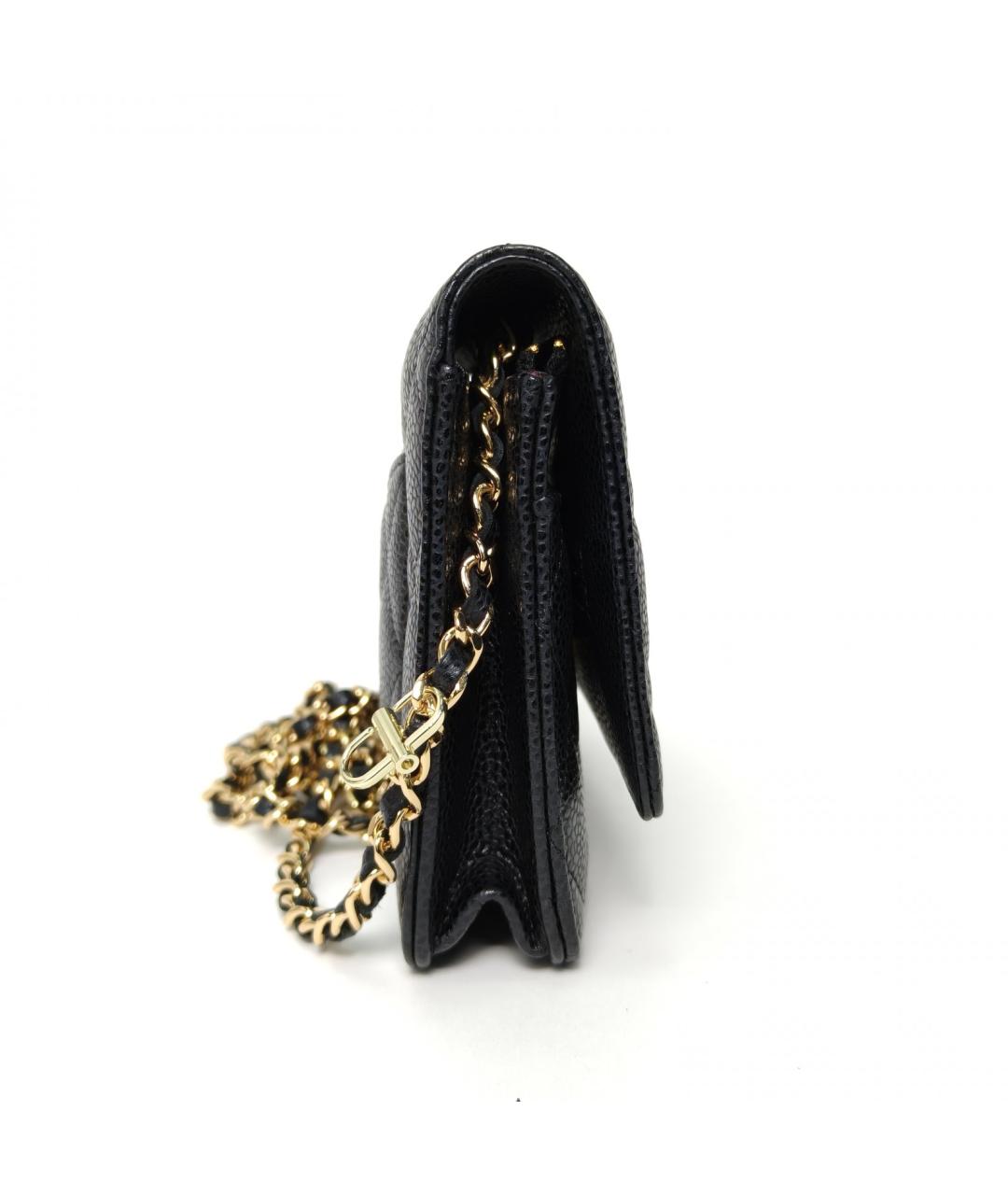 CHANEL Черная кожаная сумка через плечо, фото 3