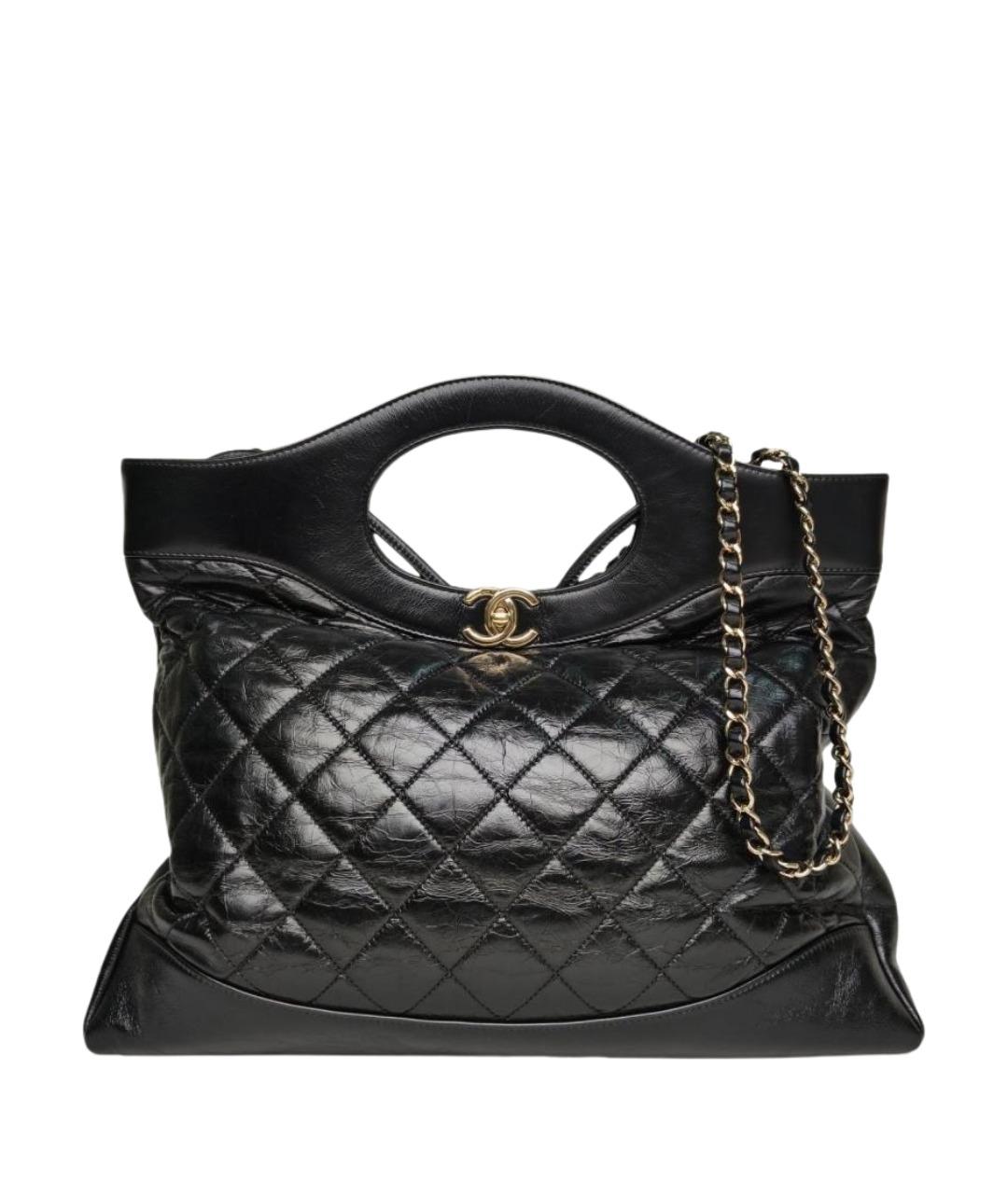 CHANEL Черная кожаная сумка через плечо, фото 1
