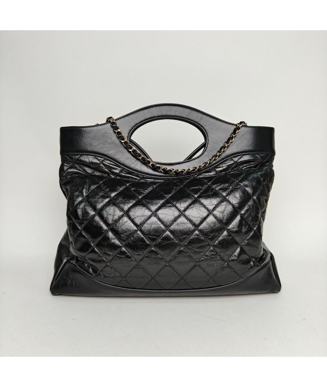 CHANEL Черная кожаная сумка через плечо, фото 4