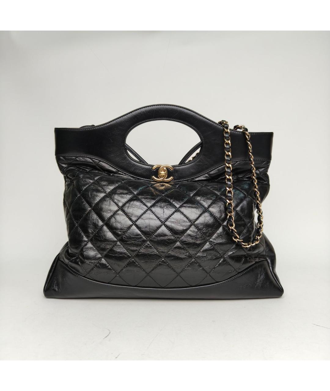 CHANEL Черная кожаная сумка через плечо, фото 2