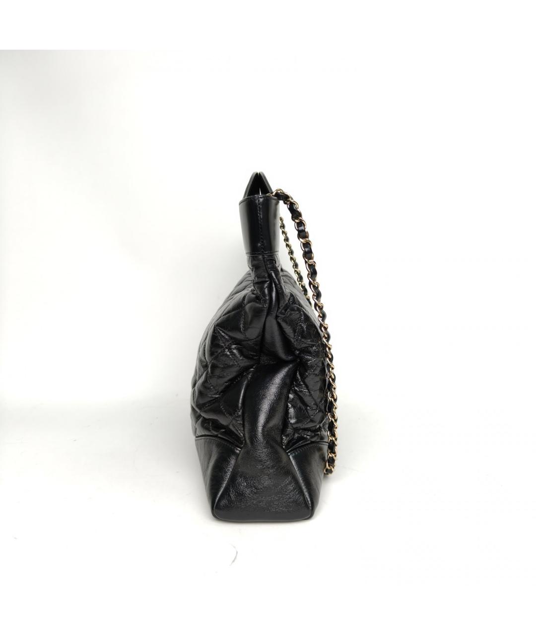 CHANEL Черная кожаная сумка через плечо, фото 5