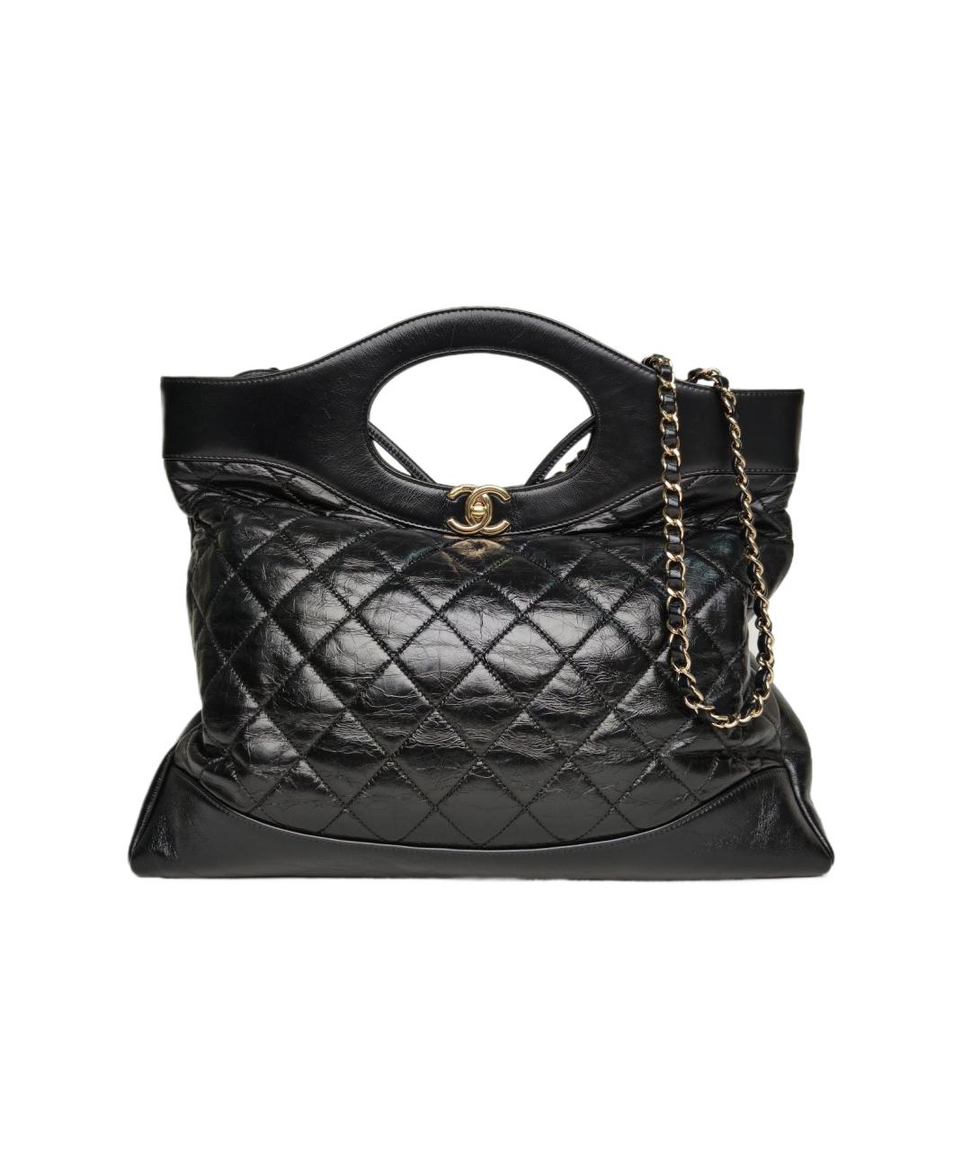 CHANEL Черная кожаная сумка через плечо, фото 10