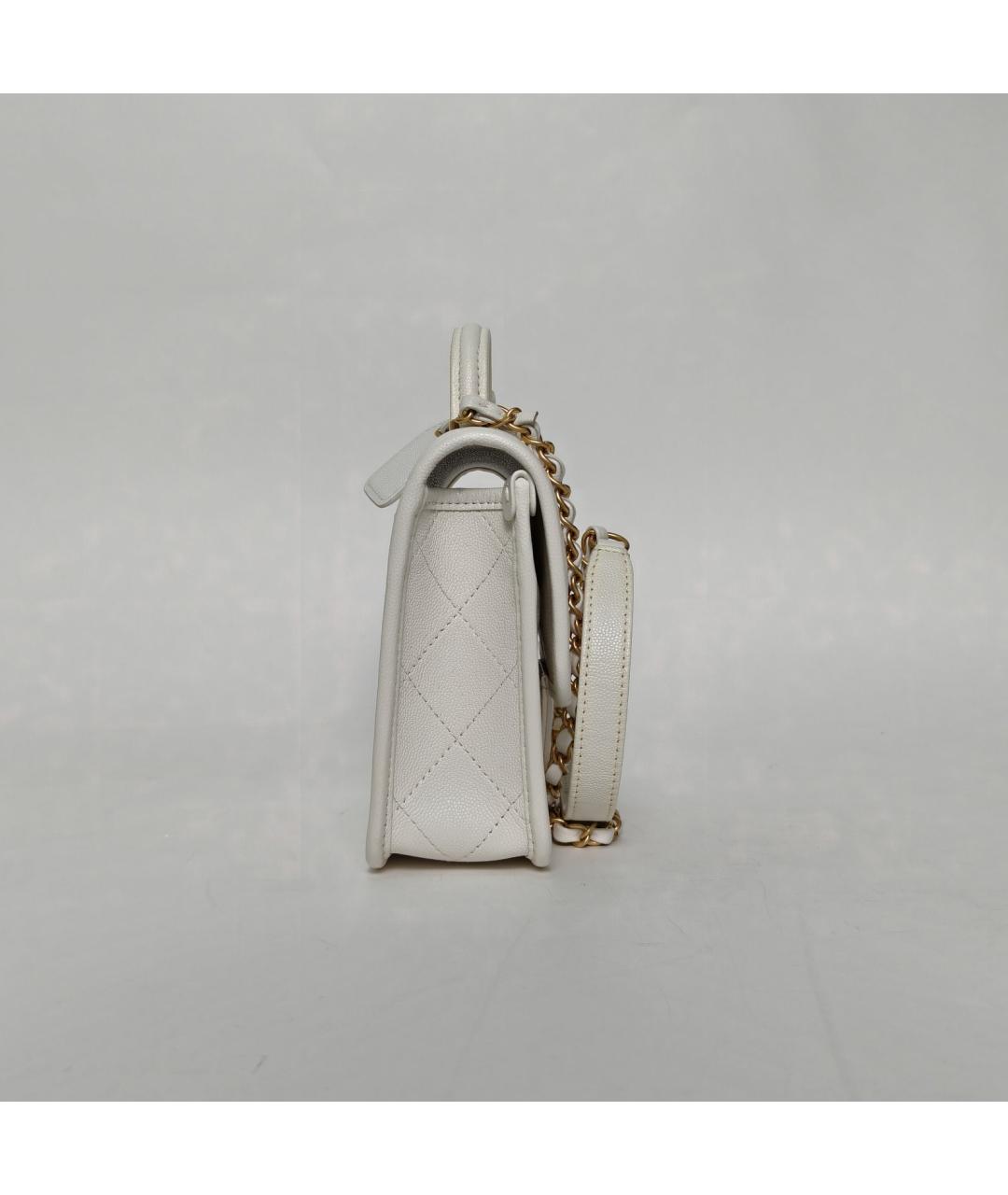 CHANEL Серая кожаная сумка через плечо, фото 3