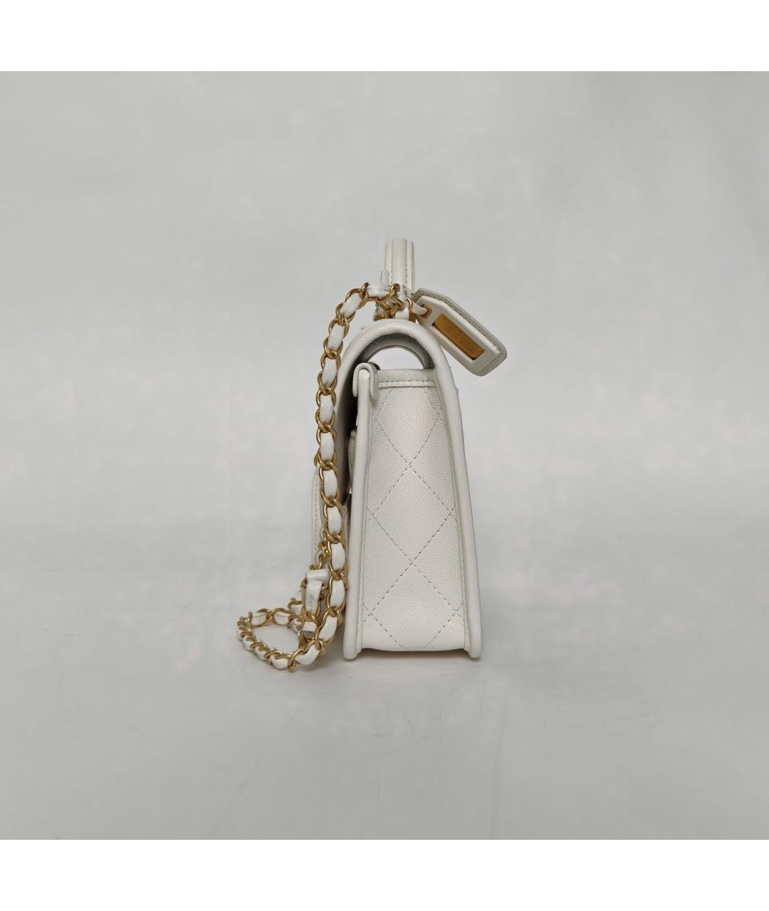 CHANEL Серая кожаная сумка через плечо, фото 5