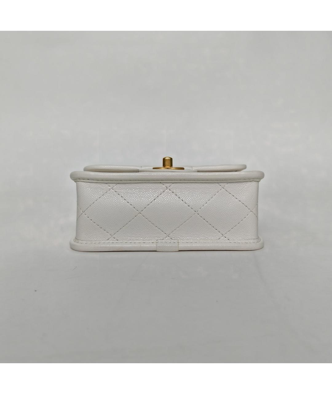 CHANEL Серая кожаная сумка через плечо, фото 6