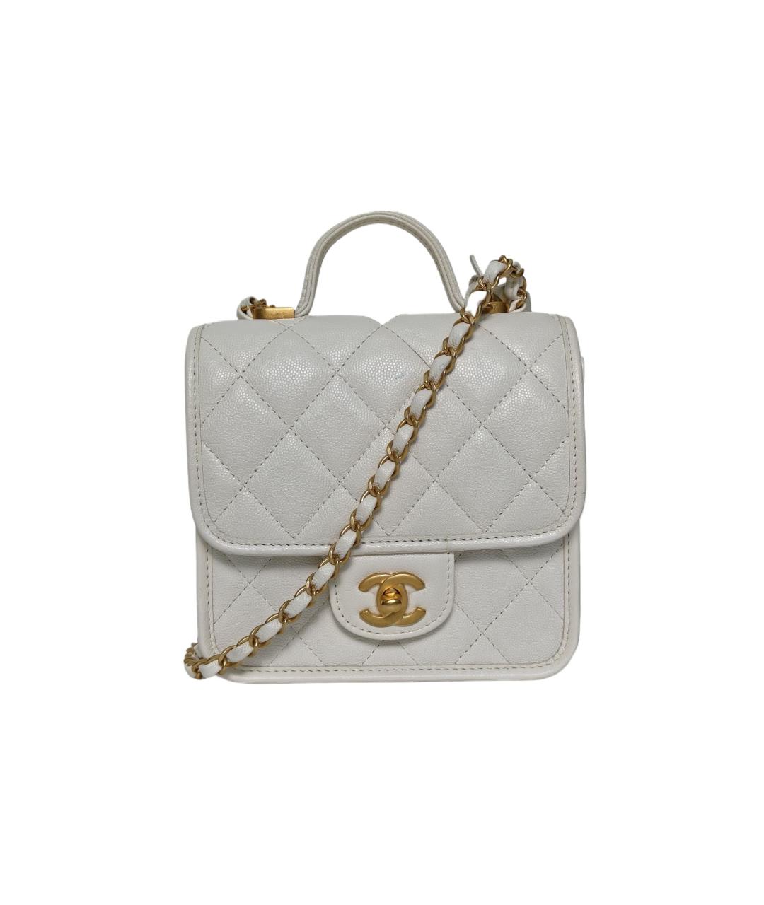 CHANEL Серая кожаная сумка через плечо, фото 9