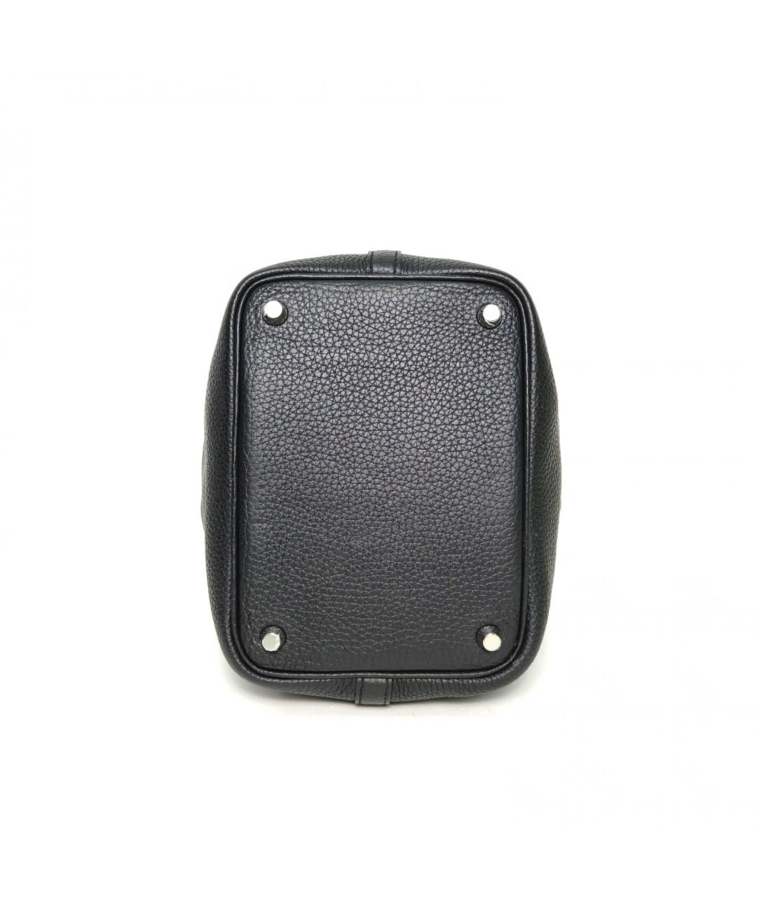 HERMES Черная кожаная сумка через плечо, фото 6