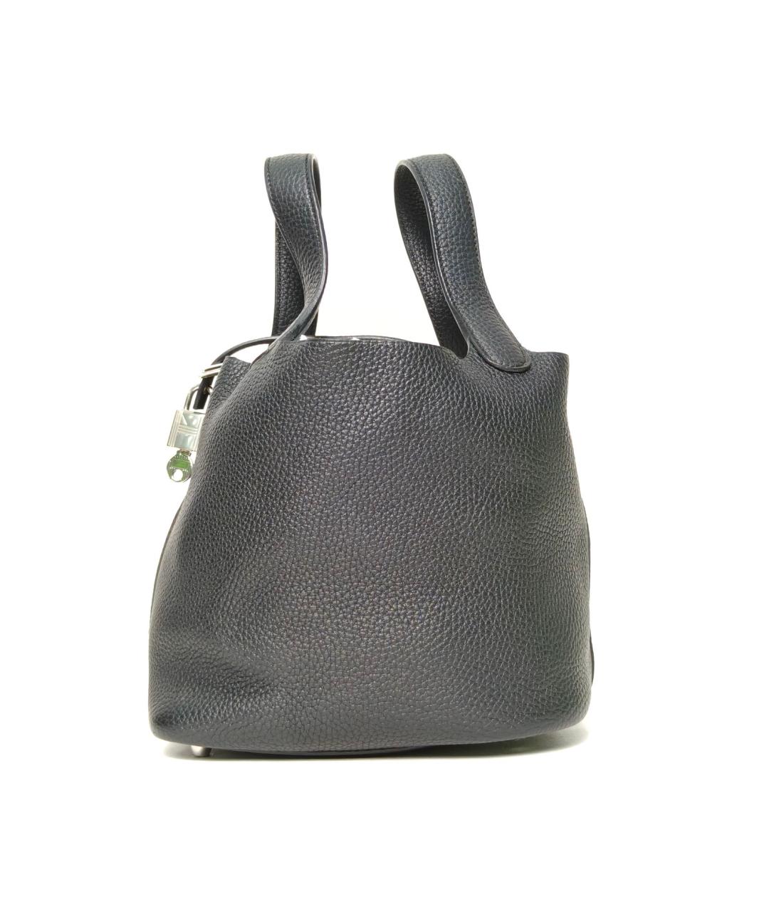 HERMES Черная кожаная сумка через плечо, фото 5