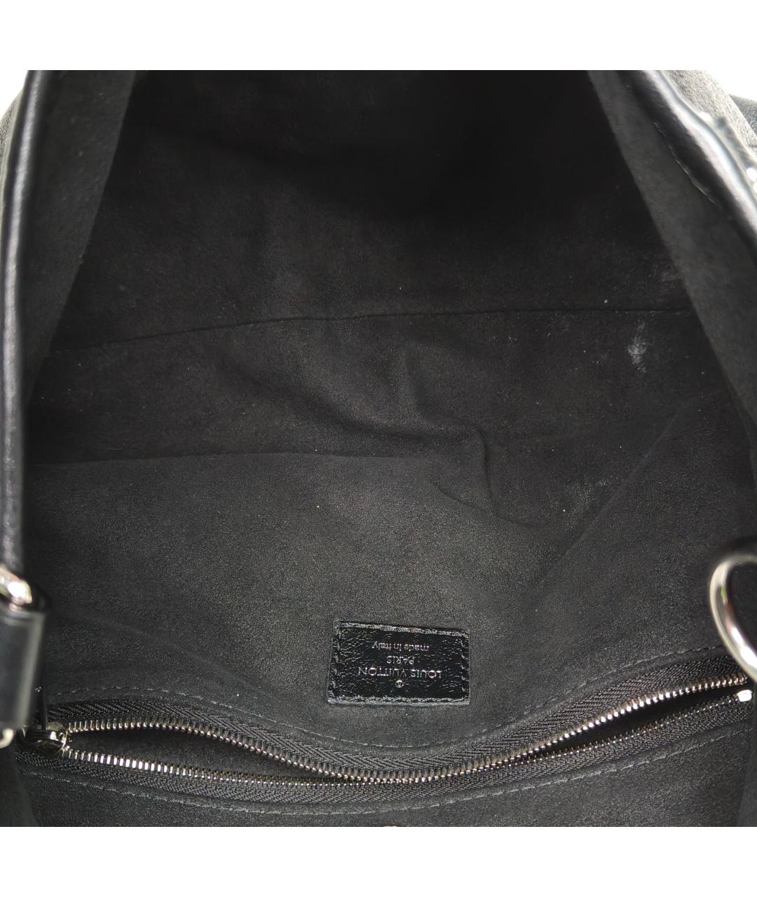 LOUIS VUITTON Черная кожаная сумка через плечо, фото 8