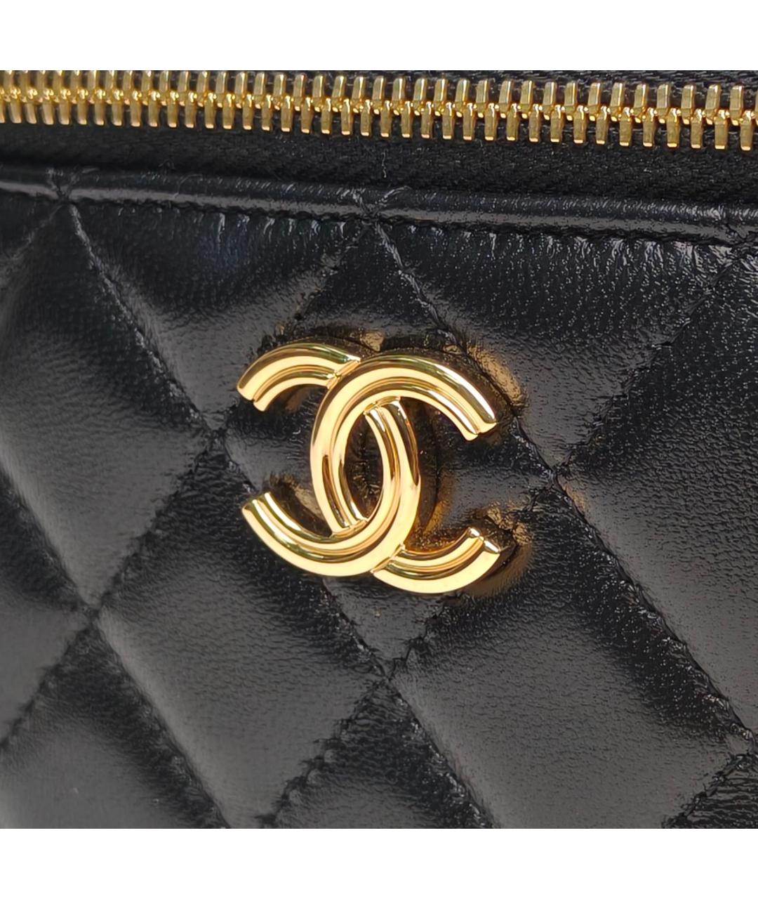 CHANEL Черная кожаная сумка через плечо, фото 7