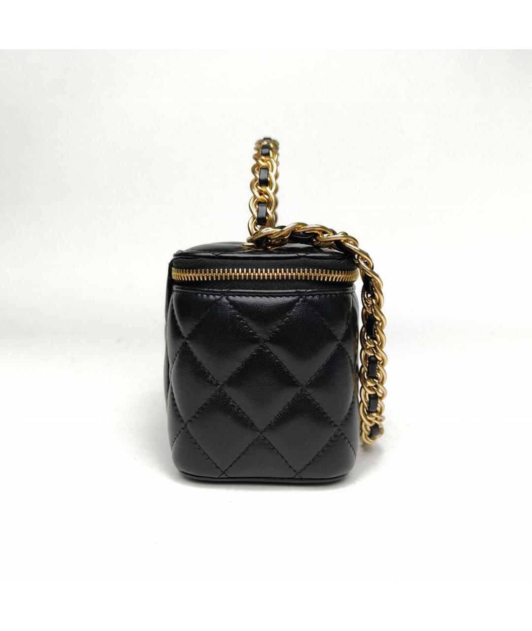 CHANEL Черная кожаная сумка через плечо, фото 5