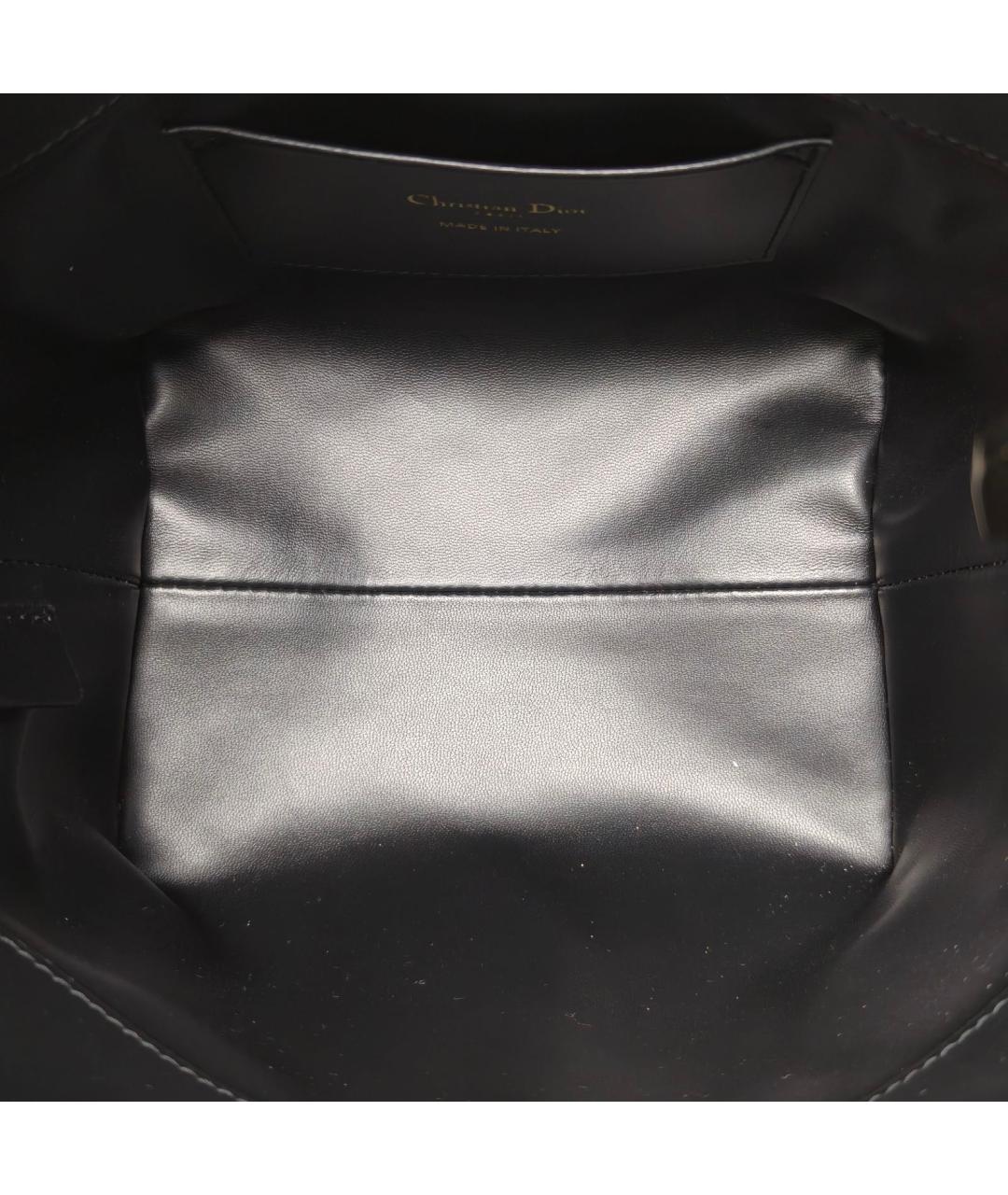 CHRISTIAN DIOR Черная кожаная сумка через плечо, фото 8