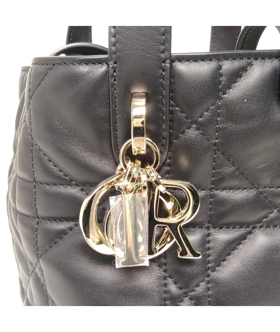 CHRISTIAN DIOR Черная кожаная сумка через плечо, фото 7