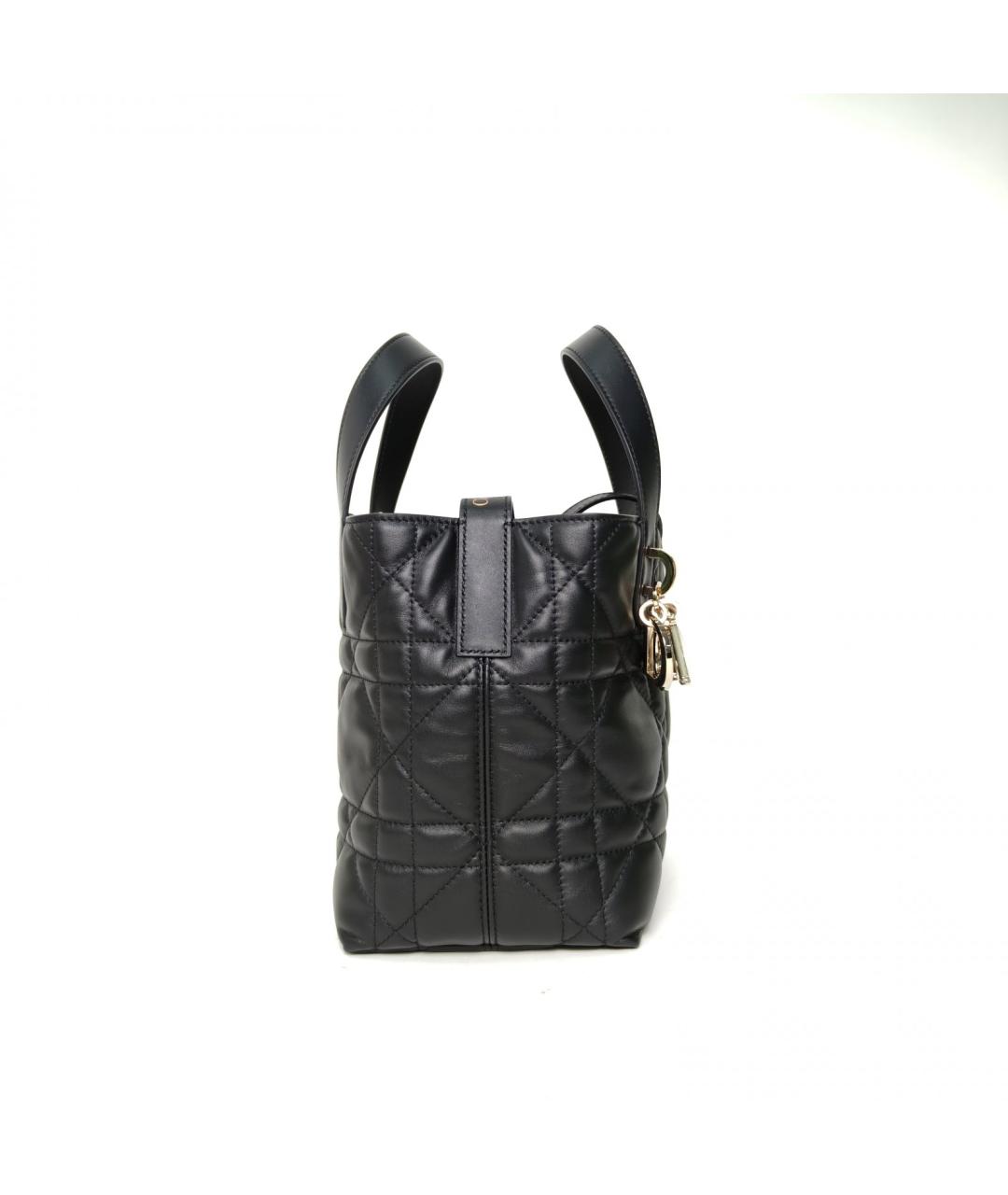 CHRISTIAN DIOR Черная кожаная сумка через плечо, фото 3