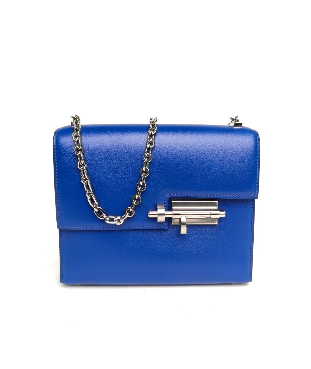 HERMES Синяя кожаная сумка через плечо, фото 2