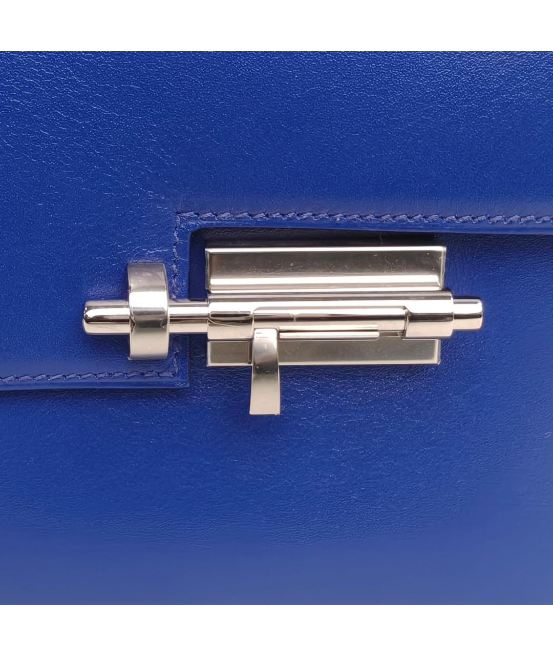 HERMES Синяя кожаная сумка через плечо, фото 7