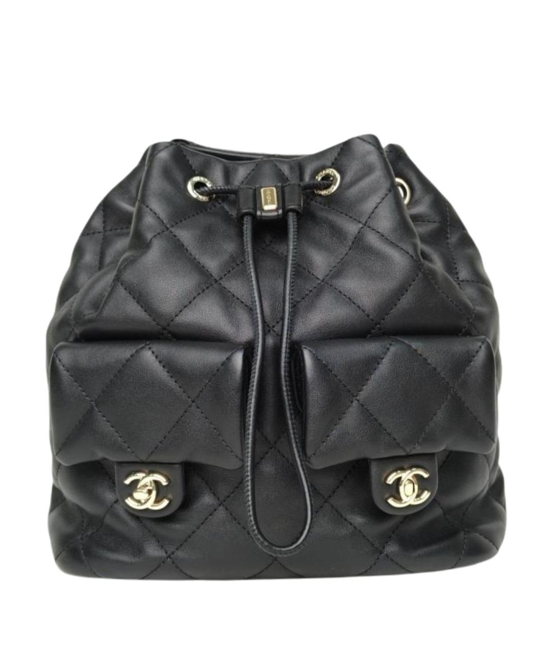 CHANEL Черный кожаный рюкзак, фото 1