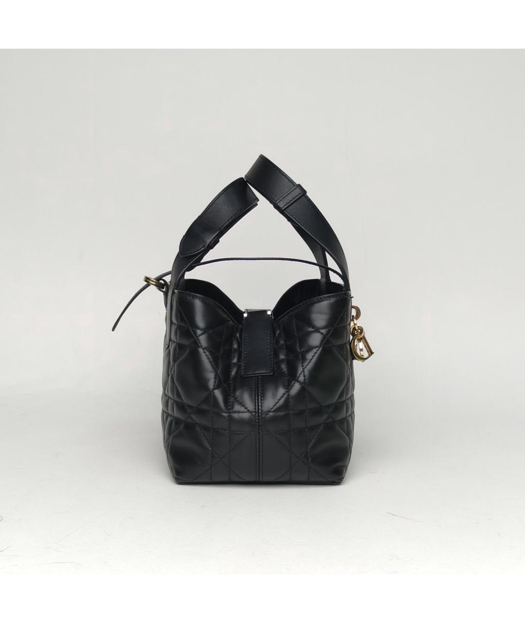 CHRISTIAN DIOR Черная кожаная сумка через плечо, фото 5