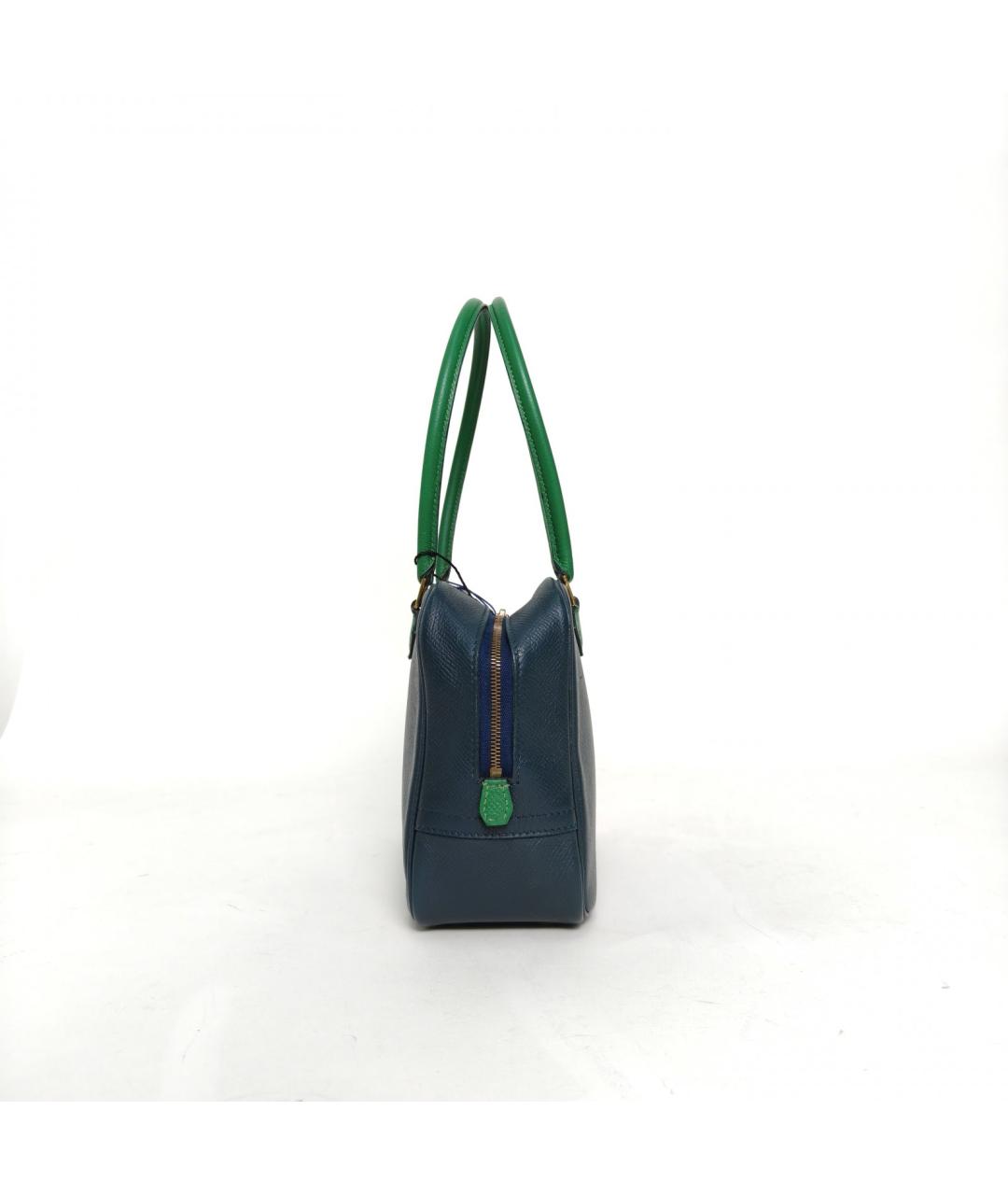 HERMES Синяя кожаная сумка через плечо, фото 3