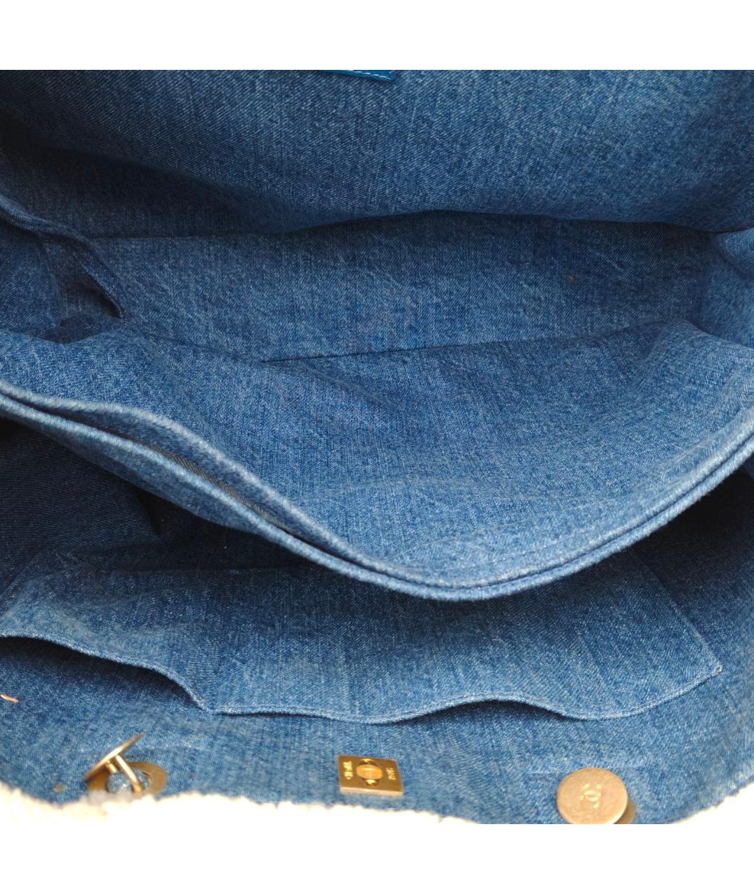 CHANEL Синяя деним сумка через плечо, фото 7