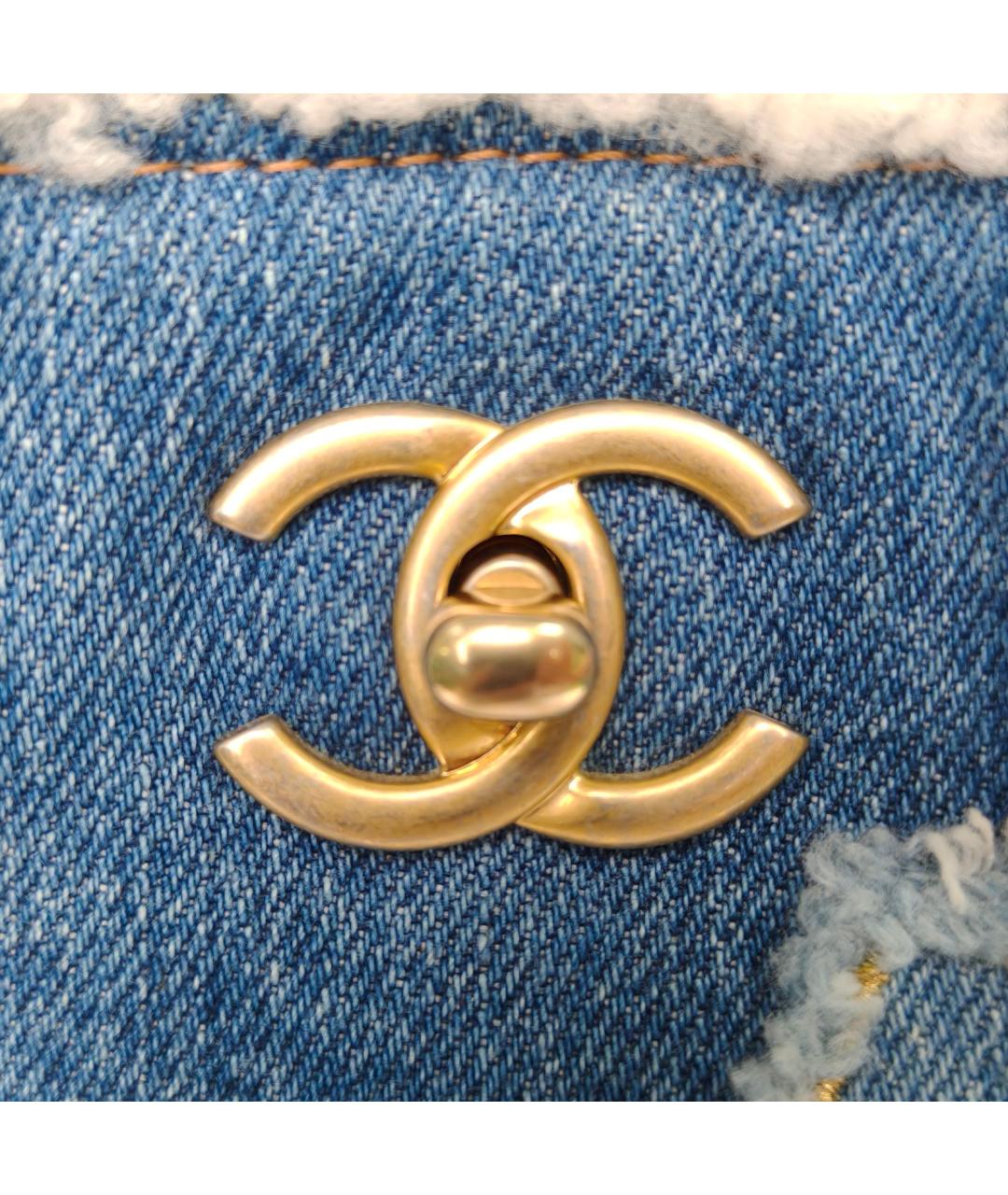 CHANEL Синяя деним сумка через плечо, фото 8