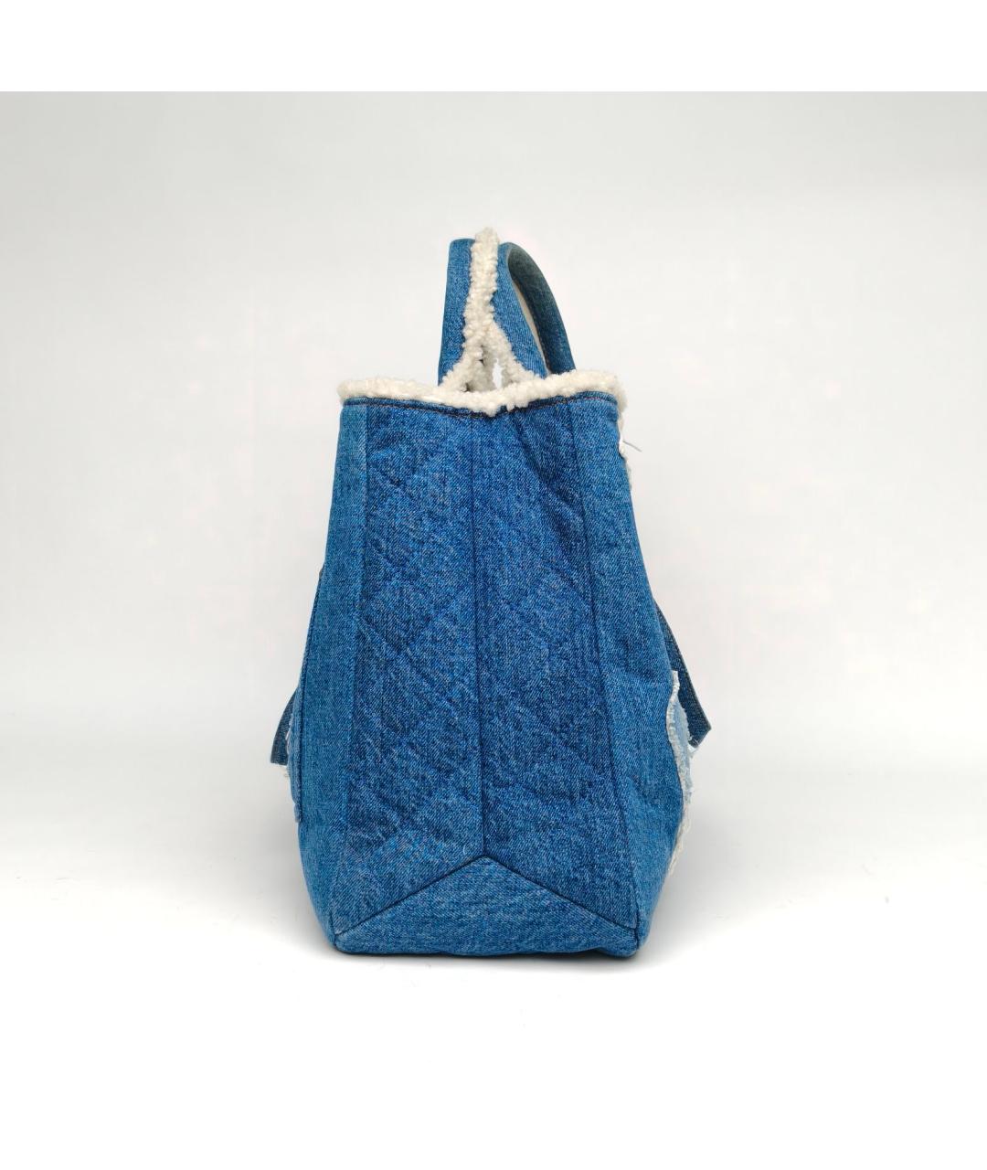 CHANEL Синяя деним сумка через плечо, фото 5