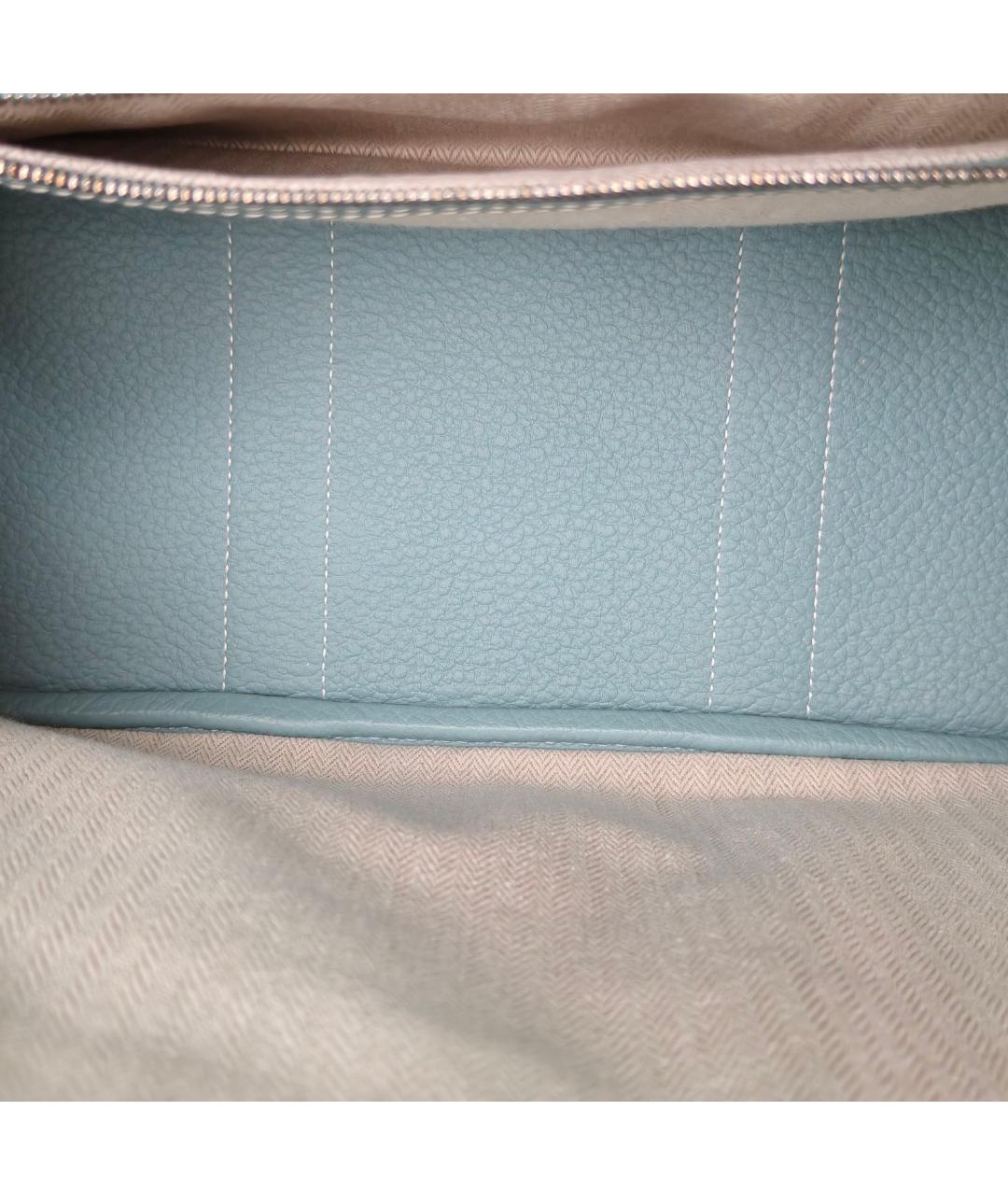 HERMES Голубая кожаная сумка через плечо, фото 7