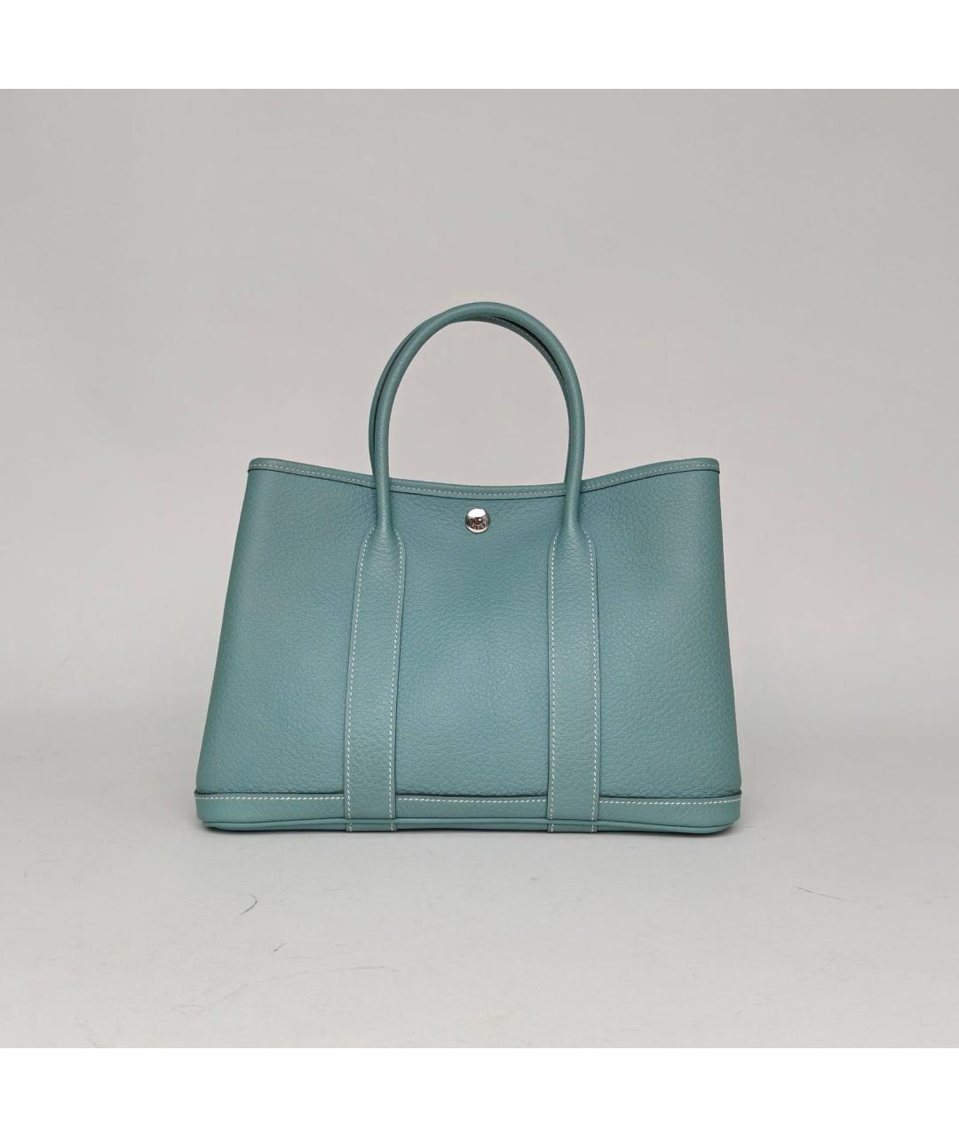 HERMES Голубая кожаная сумка через плечо, фото 4