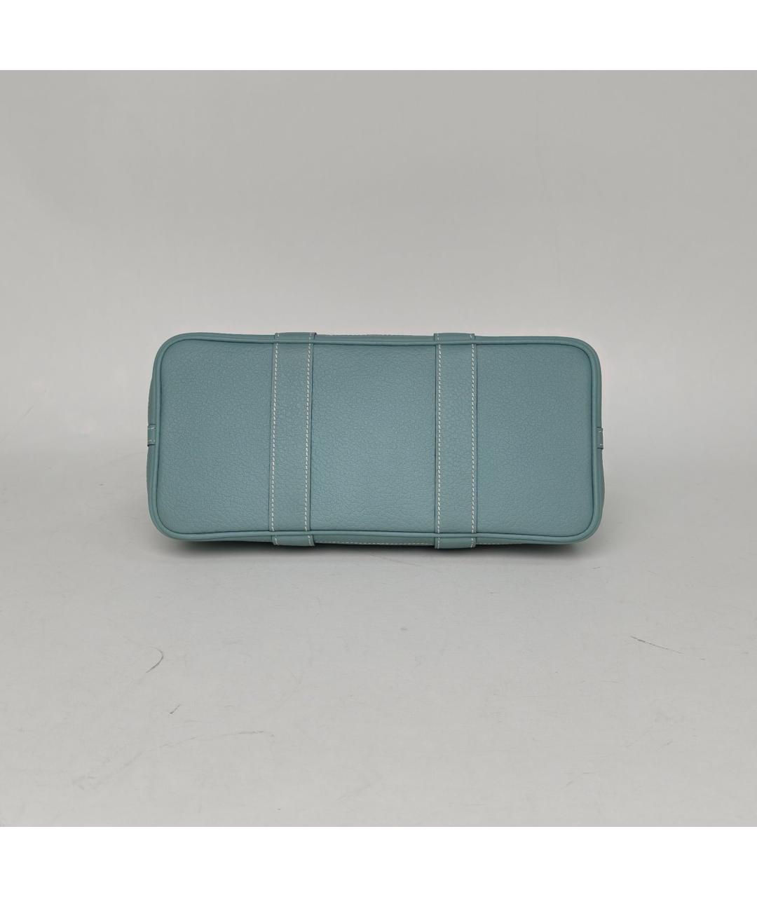 HERMES Голубая кожаная сумка через плечо, фото 6