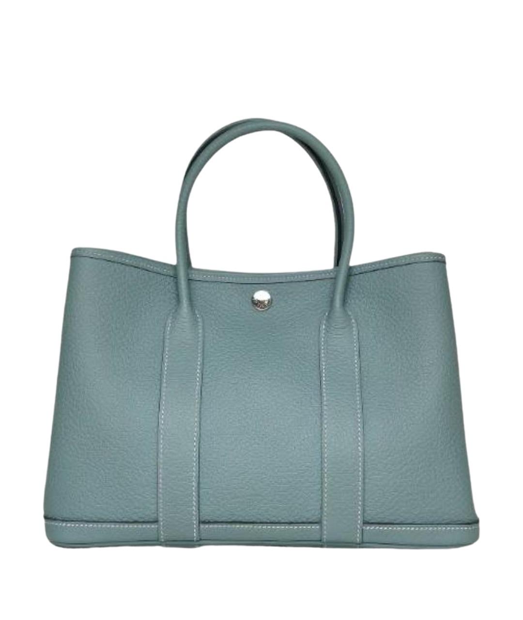 HERMES Голубая кожаная сумка через плечо, фото 1