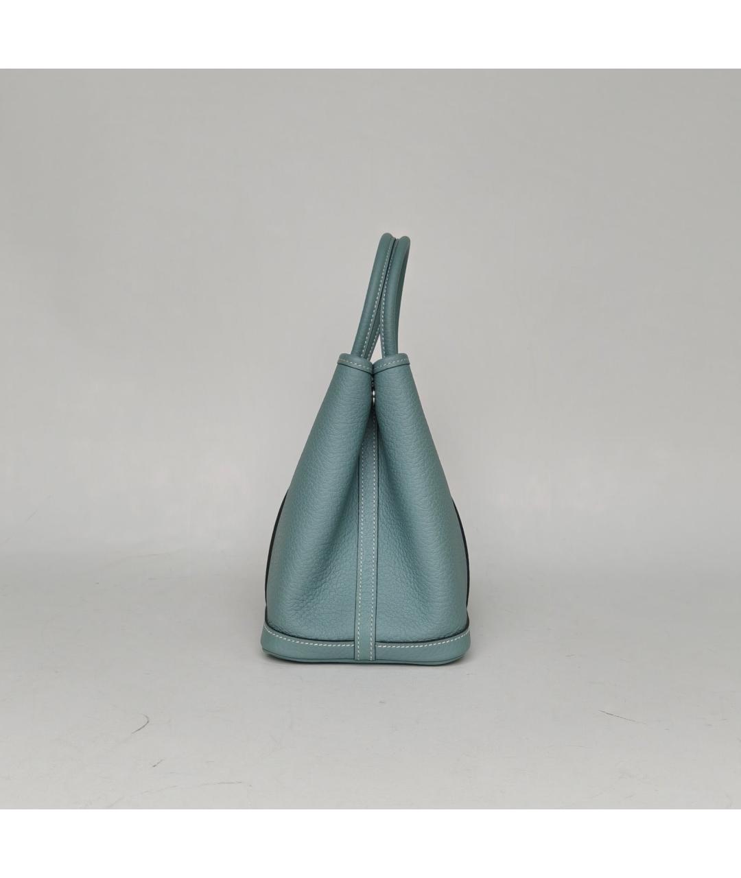 HERMES Голубая кожаная сумка через плечо, фото 5