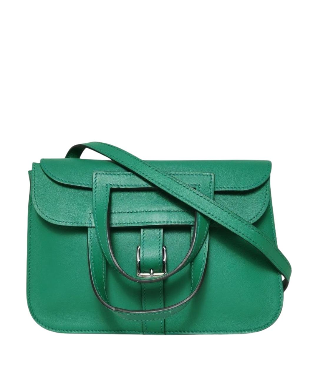 HERMES Зеленая кожаная сумка через плечо, фото 1