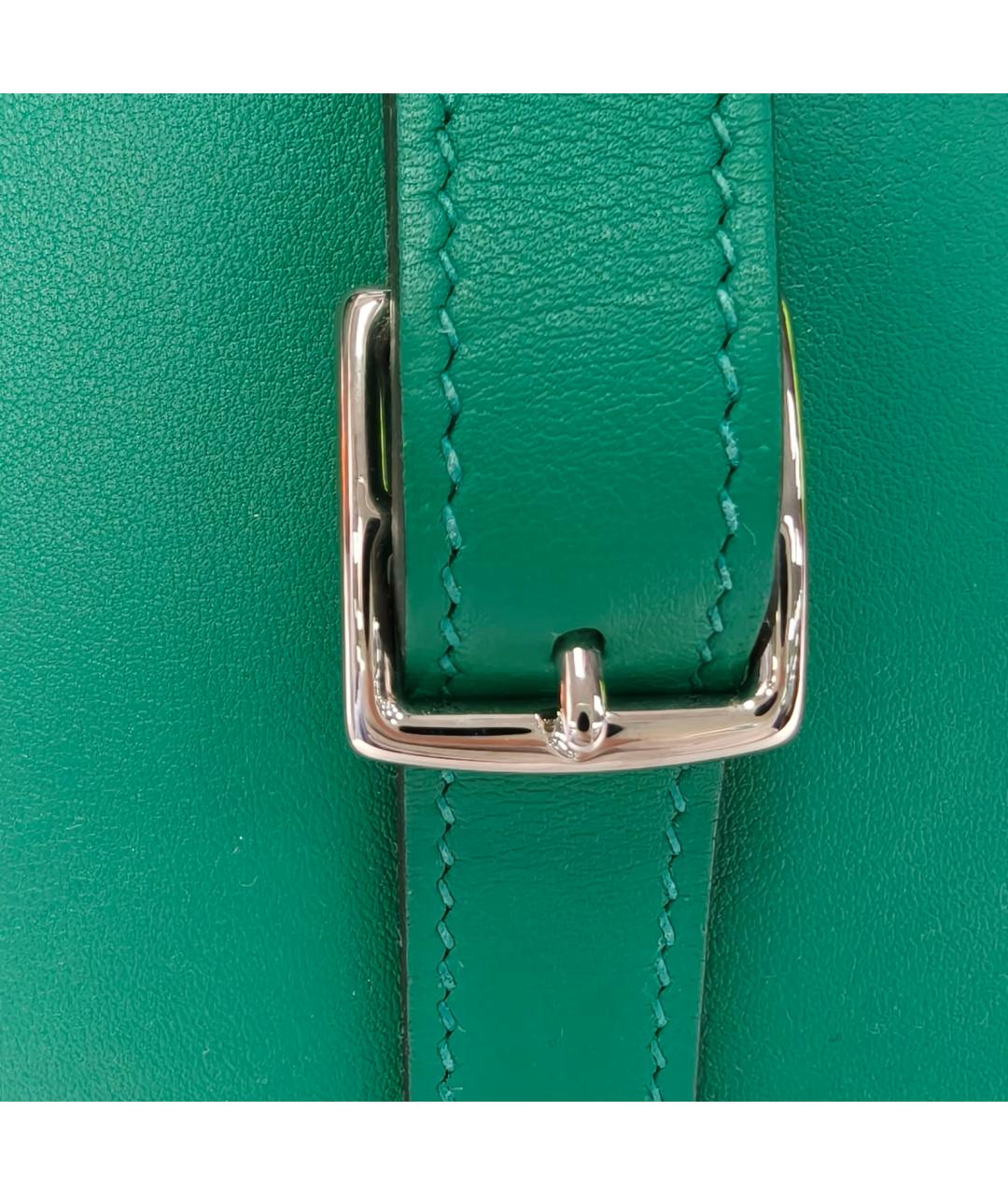 HERMES Зеленая кожаная сумка через плечо, фото 7